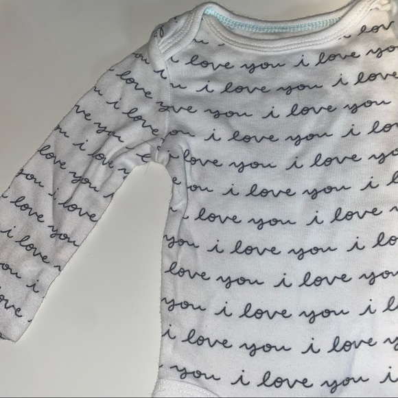 Cloud Island Newborn I love you Cursive Onesie White Baby Clothing - Picture 4 of 8